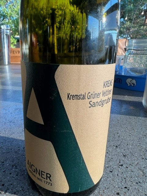 2021 Weinkeller Aigner Grüner Veltliner Sandgrube Kremstal Eta 7-6-2023