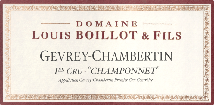2017 Domaine Louis Boillot et Fils Gevrey-Chambertin 1er Cru Champonnets