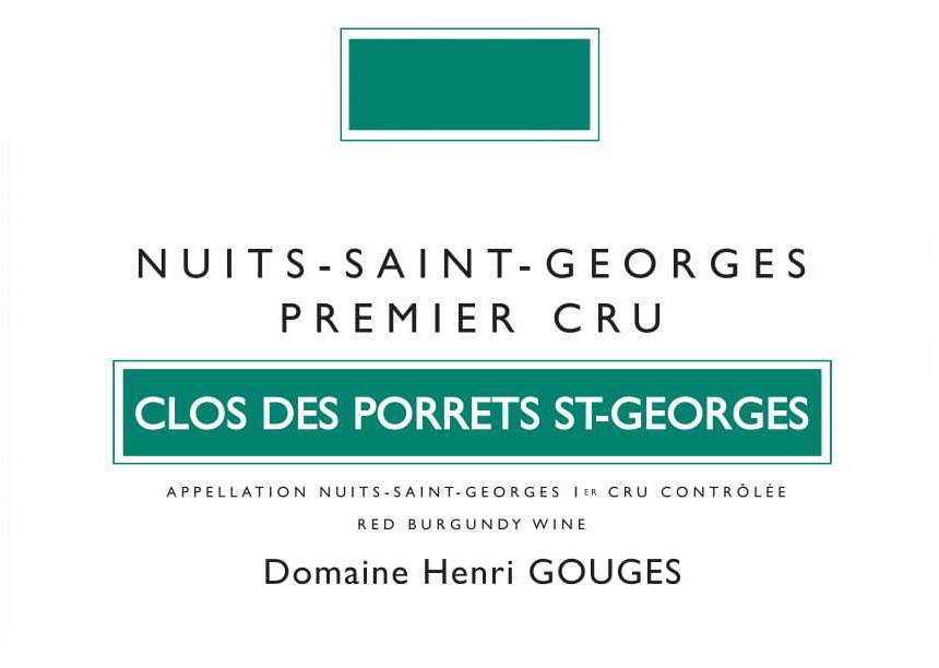 2019 Domaine Henri Gouges Nuits St. Georges 1er Cru Clos des Porrets St. Georges 375ML