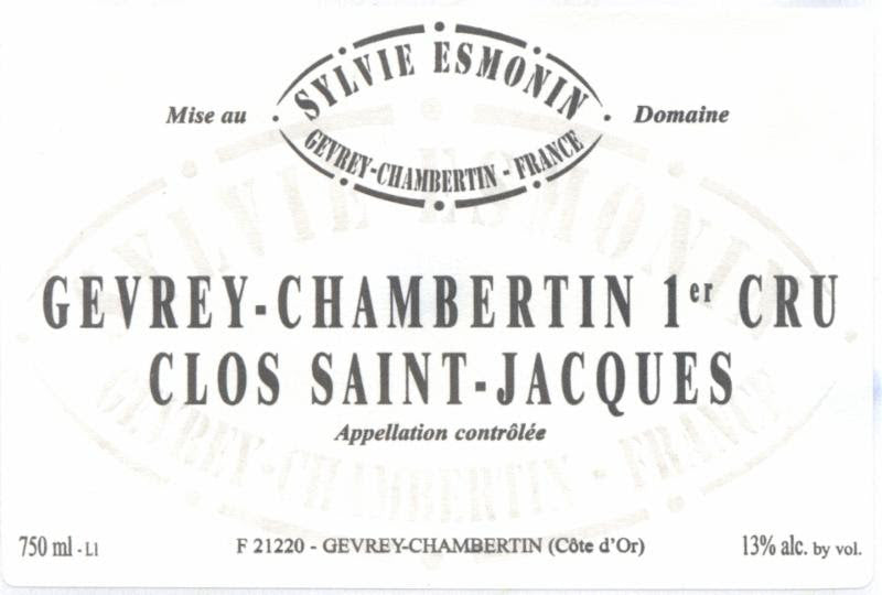 2018 Sylvie Esmonin (Michel et Fille) Gevrey-Chambertin 1er Cru Clos St. Jacques