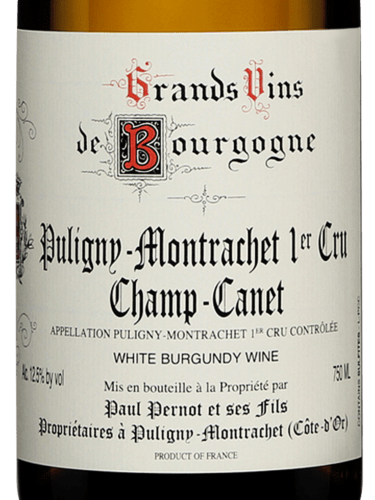 2022 Paul Pernot et ses Fils Puligny-Montrachet 1er Cru Champs Canet