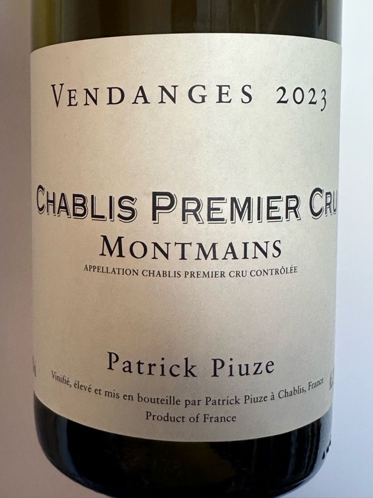 2023 Patrick Piuze Chablis 1er Cru Montmains