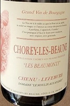 1989 Chenu-Lefebvre Chorey-les-Beaune Les Beaumonts