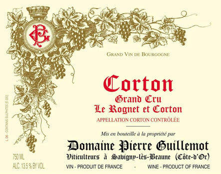 2020 Domaine Pierre Guillemot Corton Le Rognet et Corton