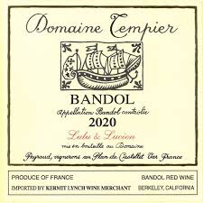 2020 Domaine Tempier Bandol Lulu & Lucien