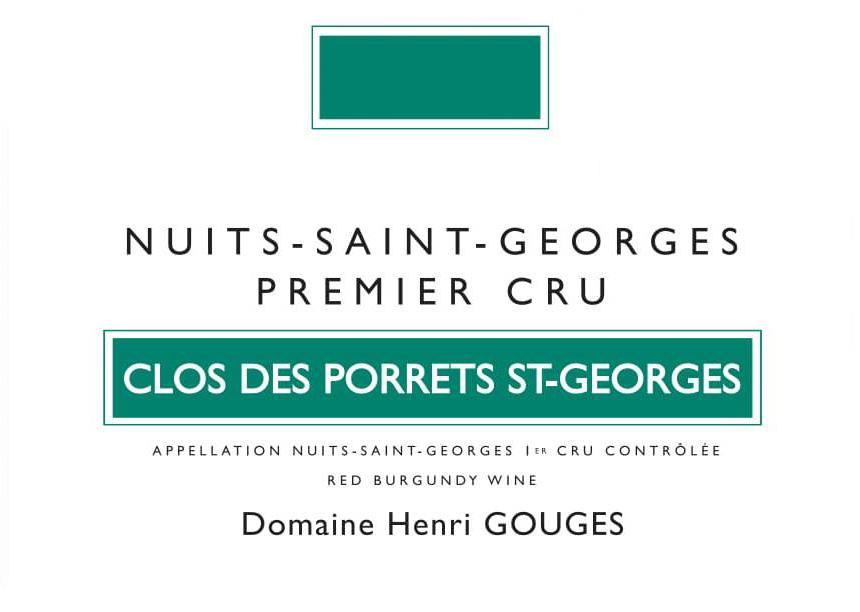 2021 Domaine Henri Gouges Nuits St. Georges 1er Cru Clos des Porrets St. Georges 375ml