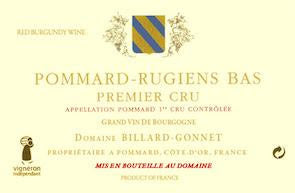 2016 Domaine Billard-Gonnet Pommard 1er Cru Rugiens-Bas