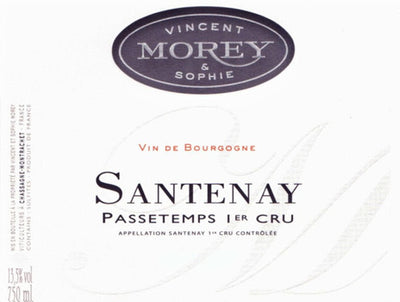 2014 Domaine Vincent and Sophie Morey Santenay 1er Cru Passetemps