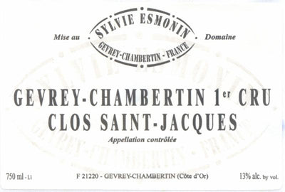 2019 Sylvie Esmonin Gevrey-Chambertin 1er Cru Clos St. Jacques