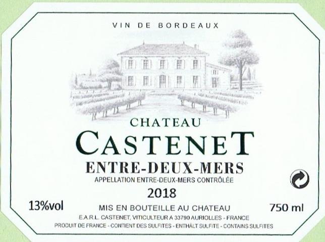 2018 Chateau Castenet Entre-Deux-Mers