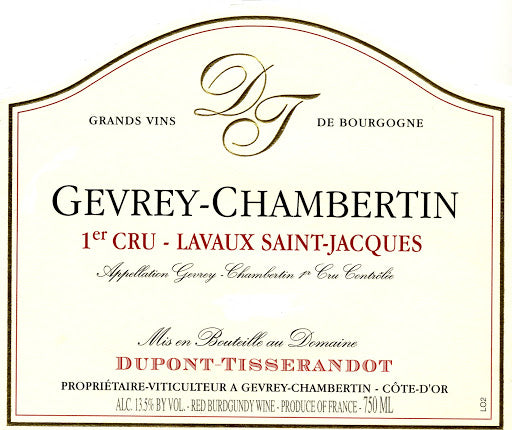 2013 Dupont Tisserandot Gevrey Chambertin 1er Lavaux St Jacques